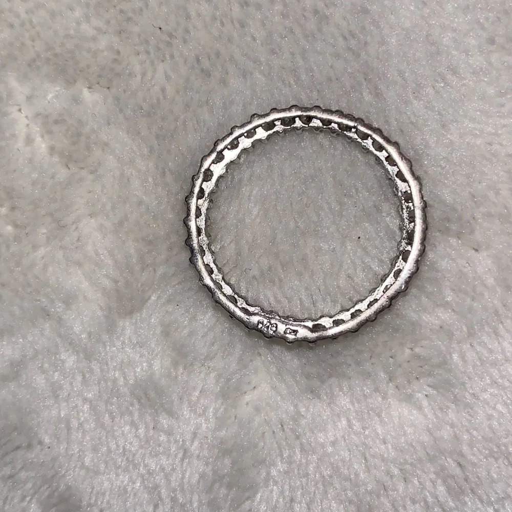 VTG Sterling Silver EUC 925 CZ Eternity Pendant - Picture 5 of 9